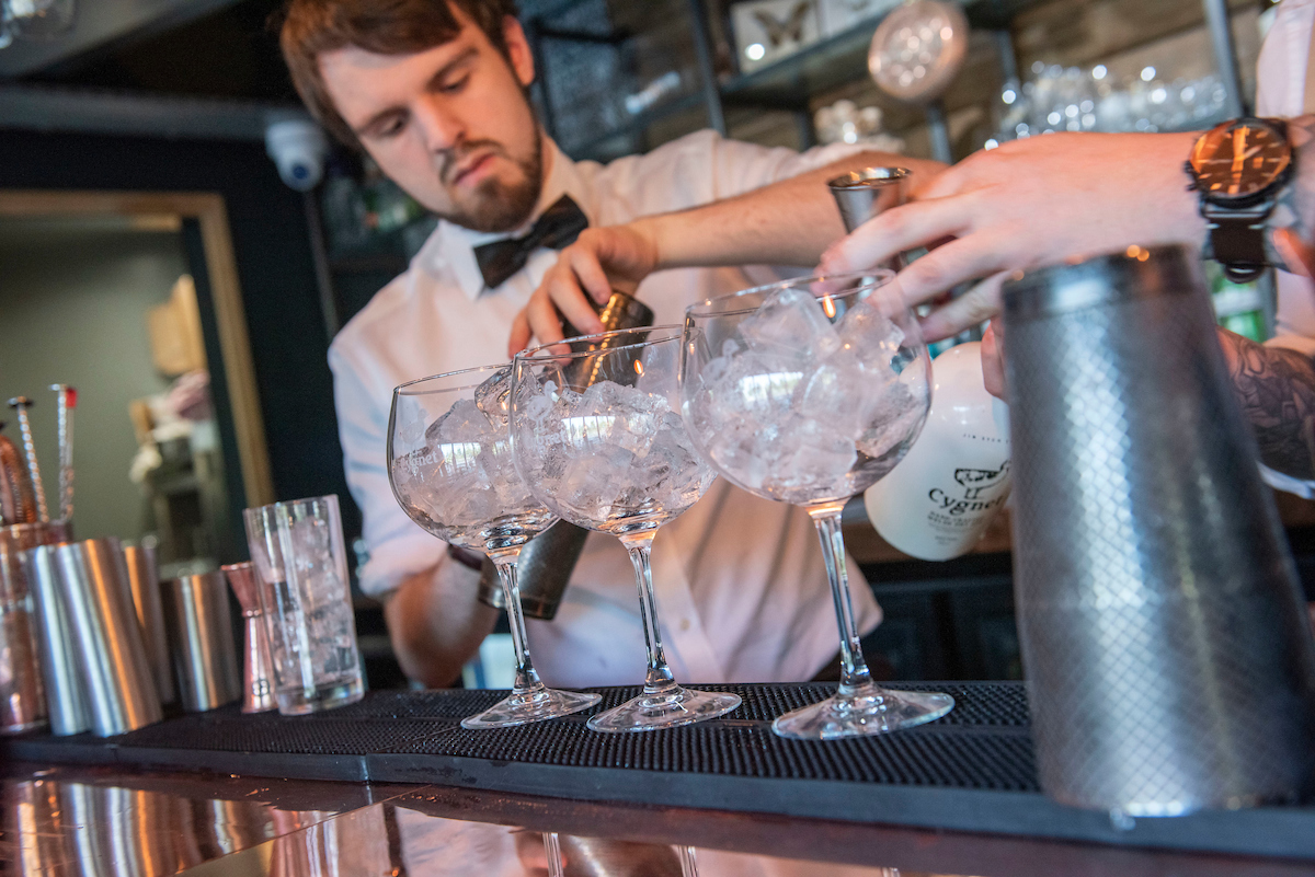 Drinks being poured at Juniper Place